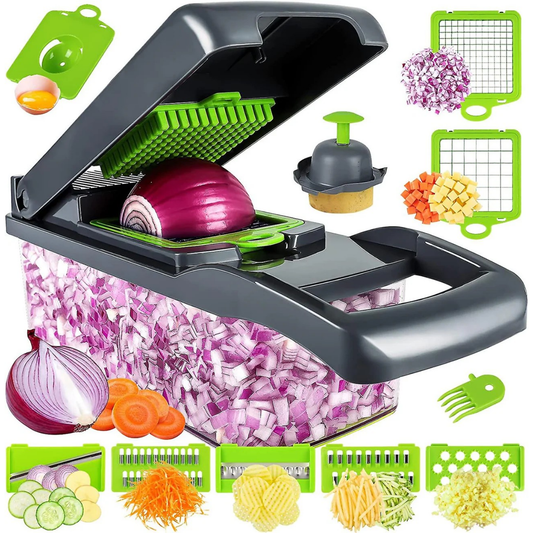 SlicerPro™ Picador de Verduras Multiusos 16 en 1 Ultra Resistente